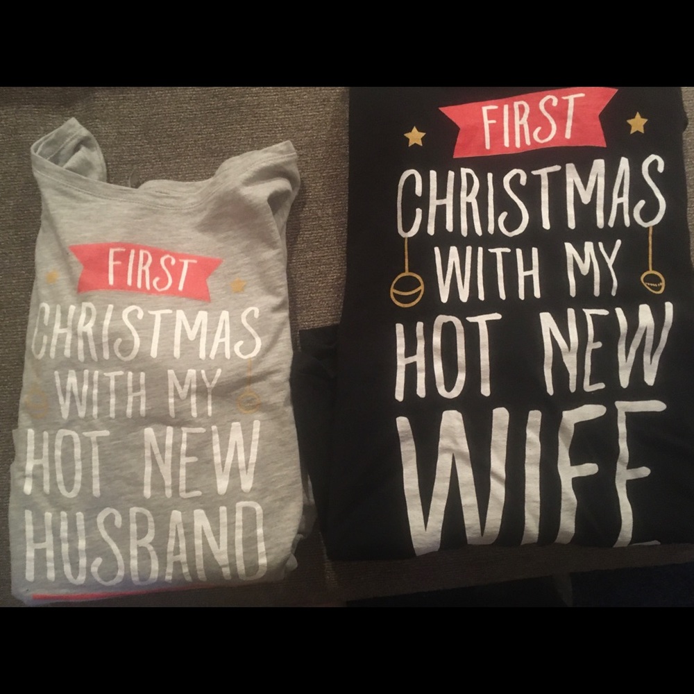 Newlyweds Christmas shirts!